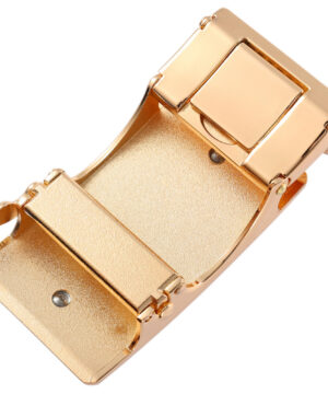Automatická kovová pracka GOLD CROCO pre remene so šírkou 3.5cm – Obrázok 3