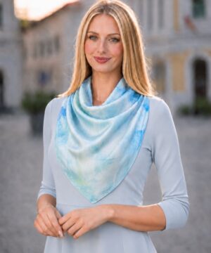 Hodvábna šatka VZOR_54, 85 x 90cm, Vyrobené na Slovensku – Obrázok 5
