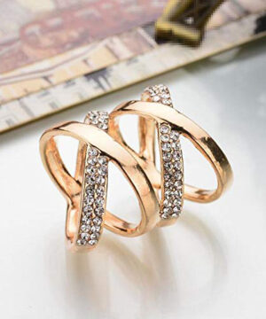 Alternative view of Rúrková ozdoba na šatku a šál v zlatej farbe zdobená sklíčkami