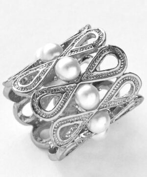 Brošňa na šatku a šál Infinity v striebornej farbe