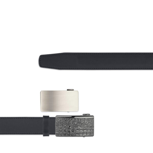 1x Kožený remeň + 2x automatická pracka, DOUBLE BUCKLE SET