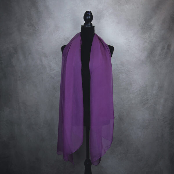 Hodvábny šál PURPUROVÝ 180 x 110cm, Ručná výroba na Slovensku - Image 3