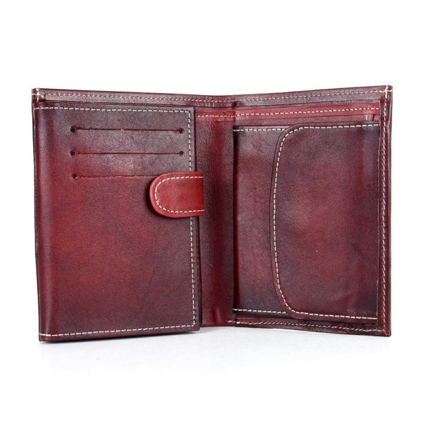 Luxusná kožená peňaženka č.8560 v bordovej farbe