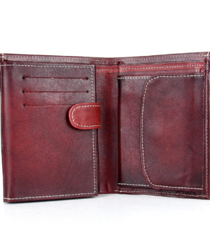 Luxusná kožená peňaženka č.8560 v bordovej farbe