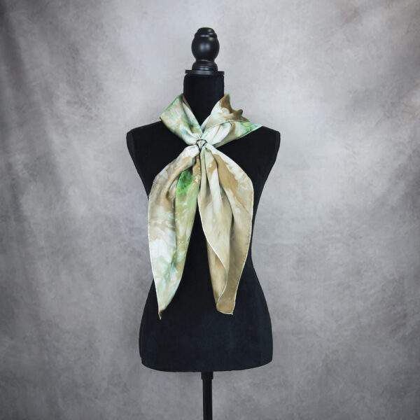 Hodvábna šatka LIMITED_124, Ručná výroba na Slovensku, 90 x 90cm - Image 4