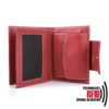 Ochranná kožená peňaženka v červenej farbe č.8211