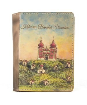 Ručne vyklepávaný, tvarovaný a reliéfny kožený zápisník - Kalvária, Bánska Štiavnica