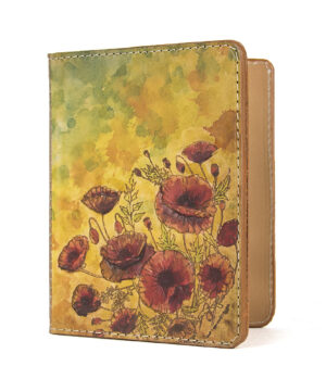 Alternative view of Ručne vyklepávaný, tvarovaný a reliéfny kožený zápisník - Vlčie maky 2