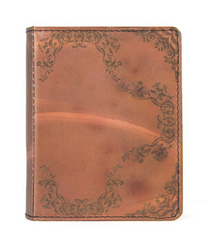 Handmade kožený zápisník – gravírovaný motív Ornament