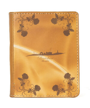 Handmade kožený zápisník – gravírovaný motív Bratislava 2