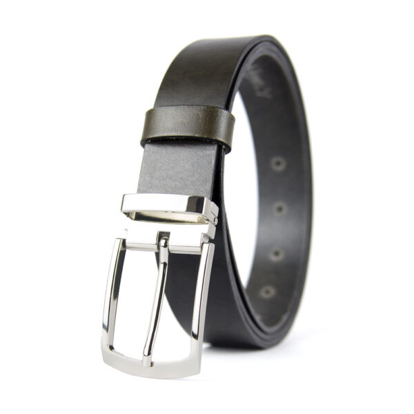 Kožený opasok SILVER RIDE, šírka 3.3cm, Ručná výroba na Slovensku - Image 5