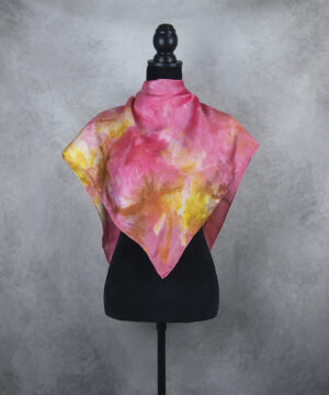 Hodvábna šatka LIMITED_295, Ručná výroba na Slovensku, 90 x 90cm