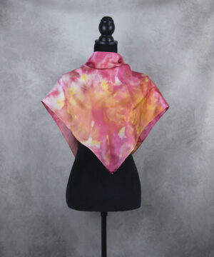 Hodvábna šatka LIMITED_297, Ručná výroba na Slovensku, 90 x 90cm