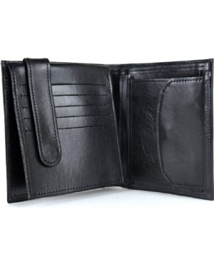Kožená peňaženka s bohatou výbavou č.8334 v čiernej farbe