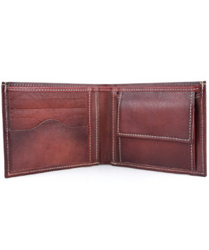 Elegantná peňaženka z pravej kože č.8406 v bordovej farbe