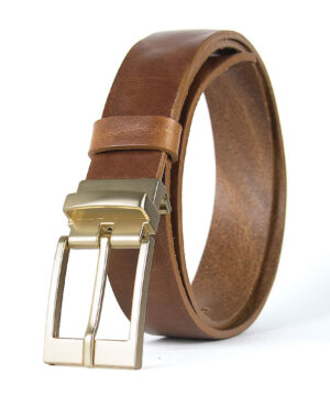 Kožený opasok s dezénom AURELIA, šírka 3.3cm, Ručná výroba na Slovensku