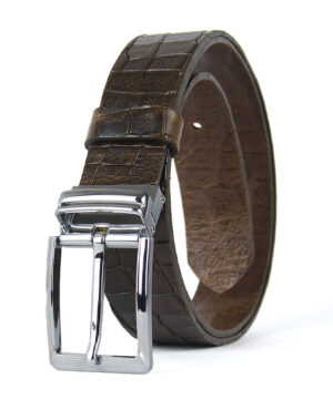 Alternative view of Kožený opasok s dezénom OBSIDIAN, šírka 3.3cm, Ručná výroba na Slovensku