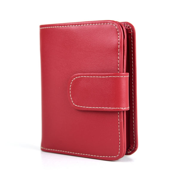 Kožená dámska peňaženka s bohatou výbavou č.8504, červená