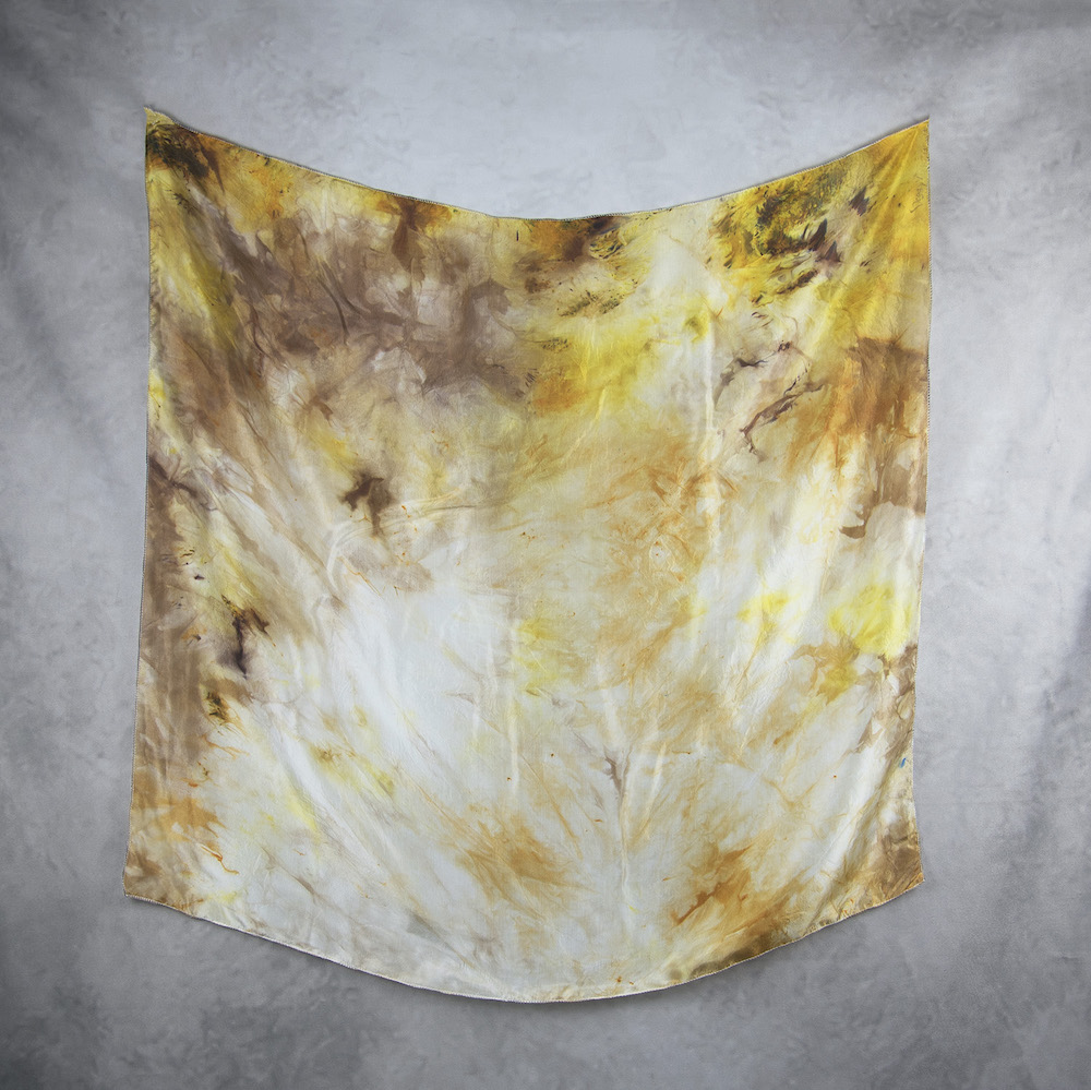 Hodvábna šatka VZOR_48, 80 x 90cm, Vyrobené na Slovensku – Obrázok 2