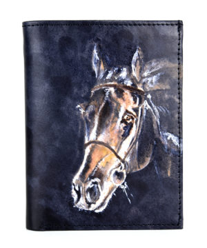 Ručne maľovaná kožená peňaženka 8560 s motívom Koňa