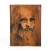 Ručne maľovaná kožená peňaženka 8560 s motívom Leonardo da Vinci