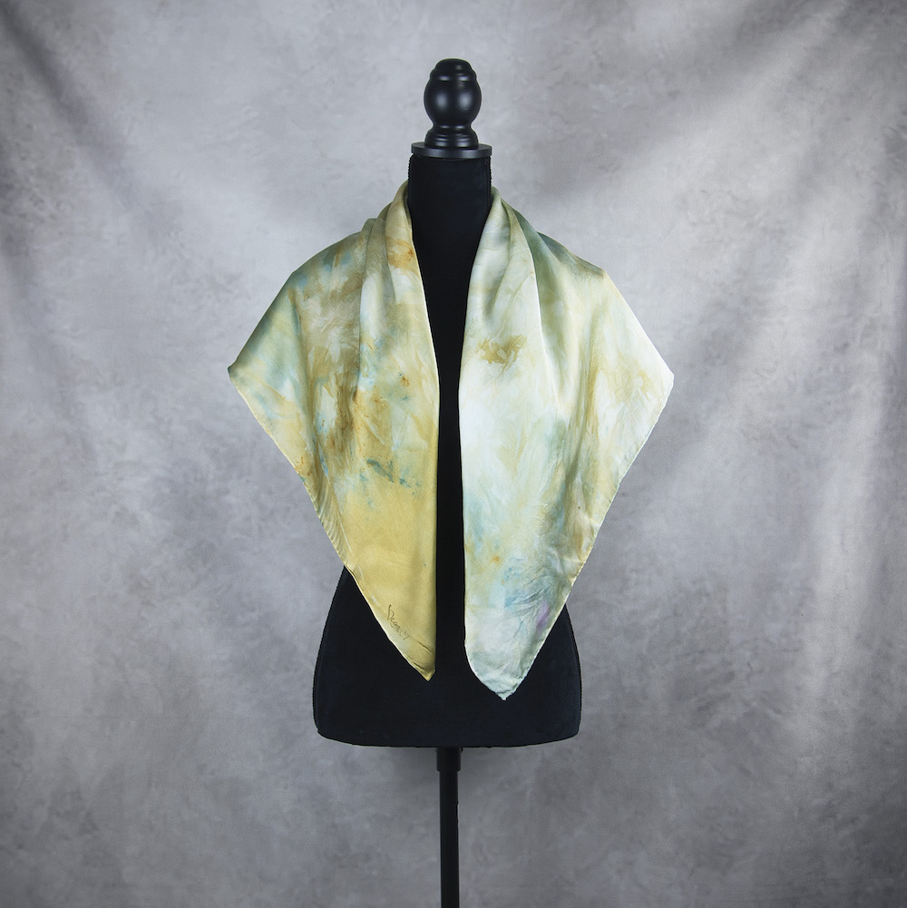 Hodvábna šatka LIMITED_308, Ručná výroba na Slovensku, 90 x 90cm – Obrázok 3