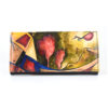 Ručne maľovaná kožená peňaženka 7757 s motívom Abstrakt nr.2