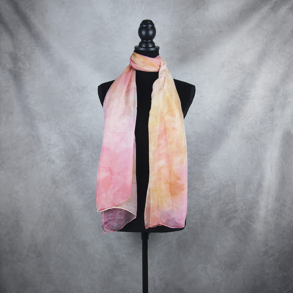Hodvábny šál LIMITED_062, Ručná výroba na Slovensku, 180 x 110cm – Obrázok 2