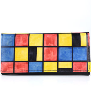 Ručne maľovaná kožená peňaženka 7757 s motívom Mozaika