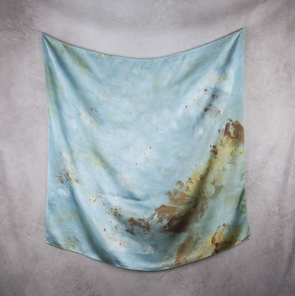 Hodvábna šatka LIMITED_311, Ručná výroba na Slovensku, 90 x 90cm – Obrázok 2