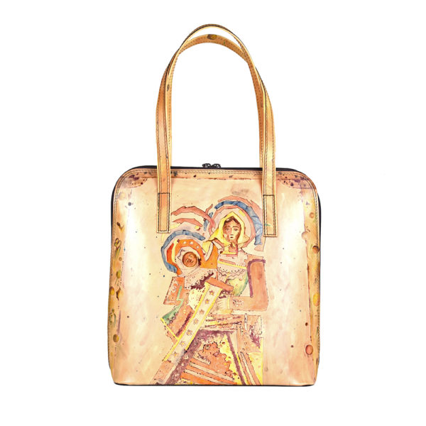 Ručne maľovaná dámska kabelka č.8192 inšpirovaná motívom Ľudovít Fulla – Madona