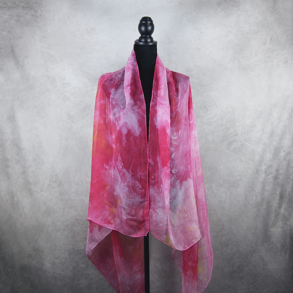 Hodvábny šál LIMITED_065, Ručná výroba na Slovensku, 180 x 110cm – Obrázok 4