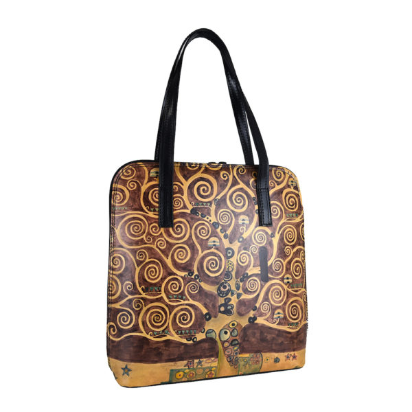 Ručne maľovaná kabelka č.8192 inšpirovaná motívom Gustav Klimt – Strom života nr.2 - Image 3