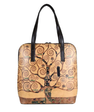 Ručne maľovaná kabelka č.8192 inšpirovaná motívom Gustav Klimt – Strom života