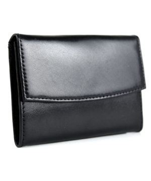 Malá dámska kožená peňaženka na mince č.8450, čierna farba