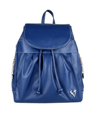 Luxusný kožený ruksak z pravej hovädzej kože č.8665 v modrej