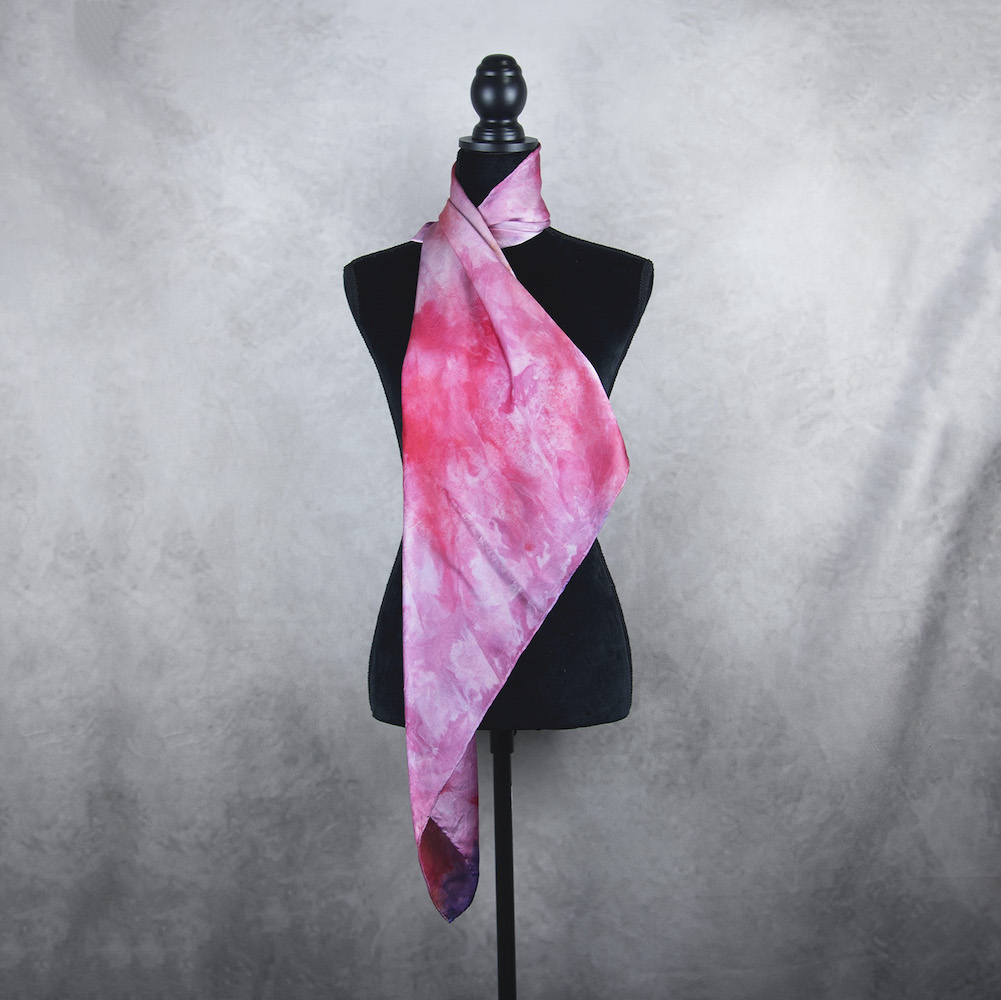 Hodvábna šatka LIMITED_359, Ručná výroba na Slovensku, 90 x 90cm – Obrázok 3
