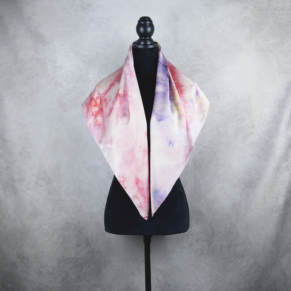 Hodvábna šatka LIMITED_361, Ručná výroba na Slovensku, 90 x 90cm – Obrázok 4
