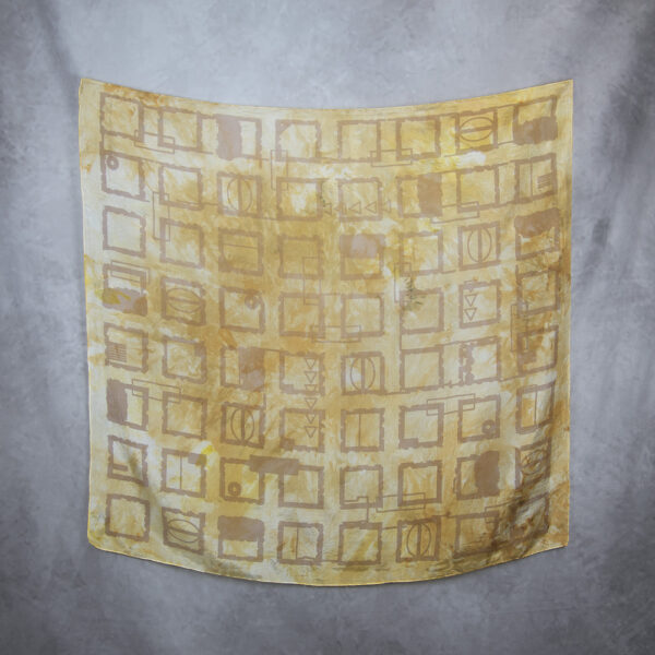 Ručne maľovaná hodvábna šatka ŠTVORCE MIX FARIEB_1, 90 x 90cm, Vyrobené na Slovensku - Image 2