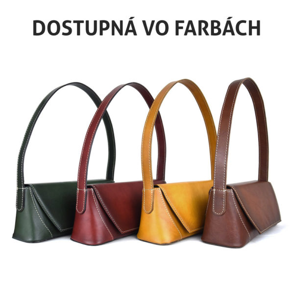 Kabelka z pravej kože 7816 ručne tieňovaná v zelenej farbe - Image 6