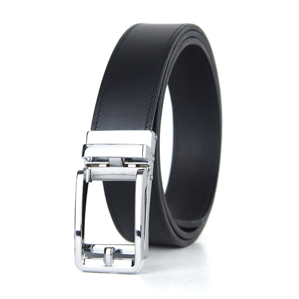 Opasok z pravej kože s automatickou prackou SILVER BELT