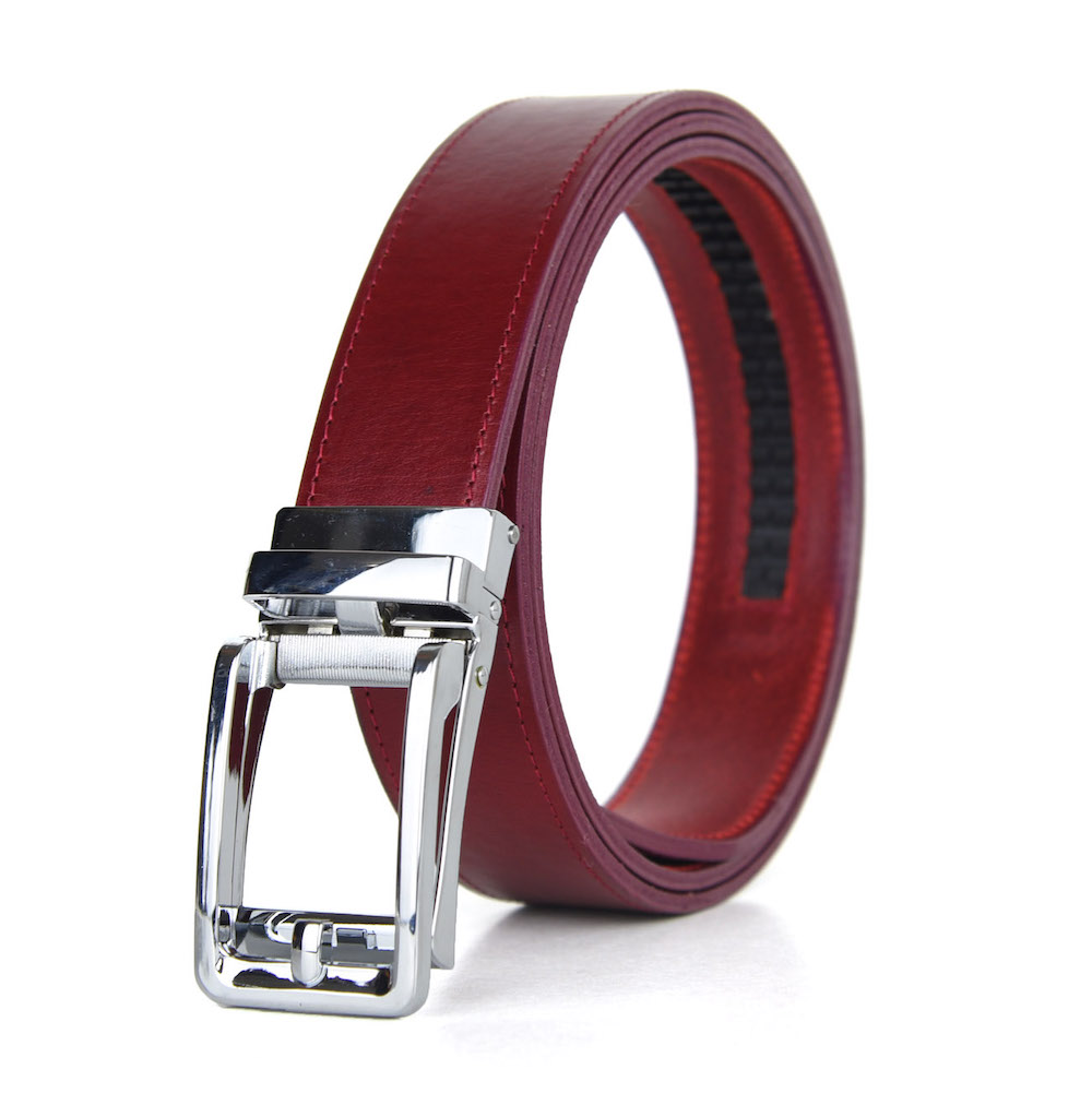 Opasok z pravej kože s automatickou prackou SILVER BELT – Obrázok 3
