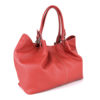Dámska kožená kabelka SHOPPER v červenej farbe