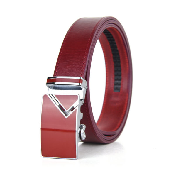 Opasok z pravej kože s automatickou prackou RED TOP - Image 3