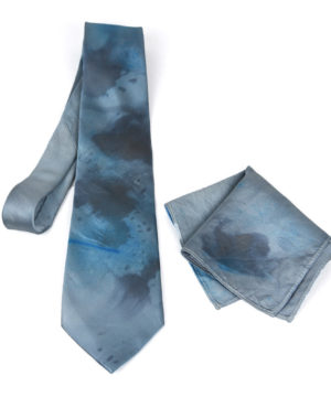 Hodvábna kravata + vreckovka vyrobená na Slovensku - Vzor 2