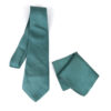 Hodvábna kravata + vreckovka v smaragdovo zelenej farbe