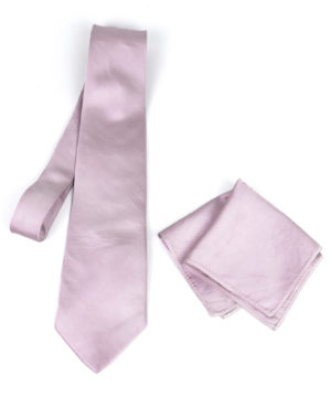 Hodvábna kravata + vreckovka v staro ružovej farbe