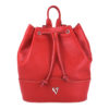 Elegantný kožený batoh z pravej kože v červenej farbe