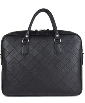 Kožená pracovná cestovná taška č.8658 v čiernej farbe