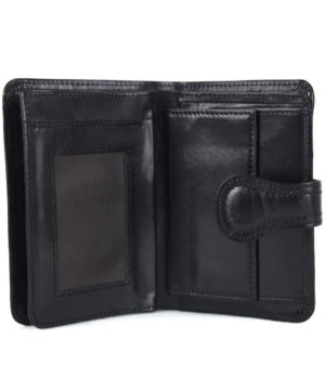 Moderná kožená peňaženka č.8462 v čiernej farbe